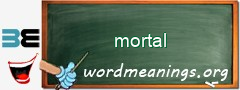 WordMeaning blackboard for mortal